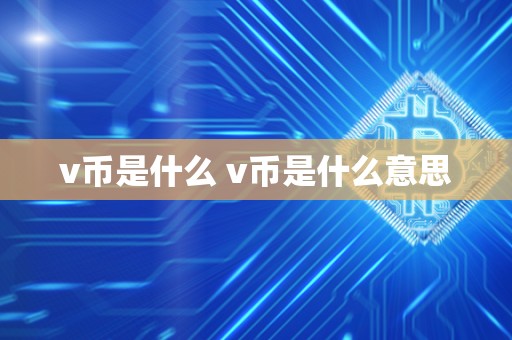 v币是什么 v币是什么意思