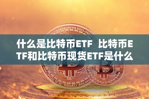 什么是比特币ETF  比特币ETF和比特币现货ETF是什么？