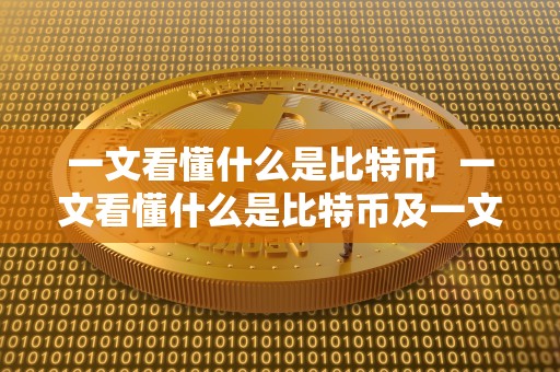 一文看懂什么是比特币  一文看懂什么是比特币及一文看懂什么是比特币的意思