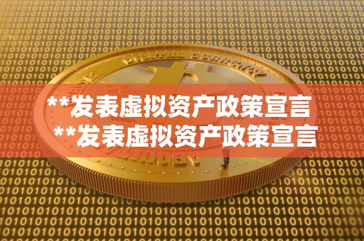 **发表虚拟资产政策宣言  **发表虚拟资产政策宣言：推动数字经济发展