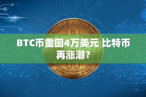 BTC币重回4万美元 比特币再涨潮？