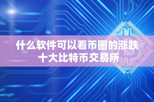 什么软件可以看币圈的涨跌 十大比特币交易所